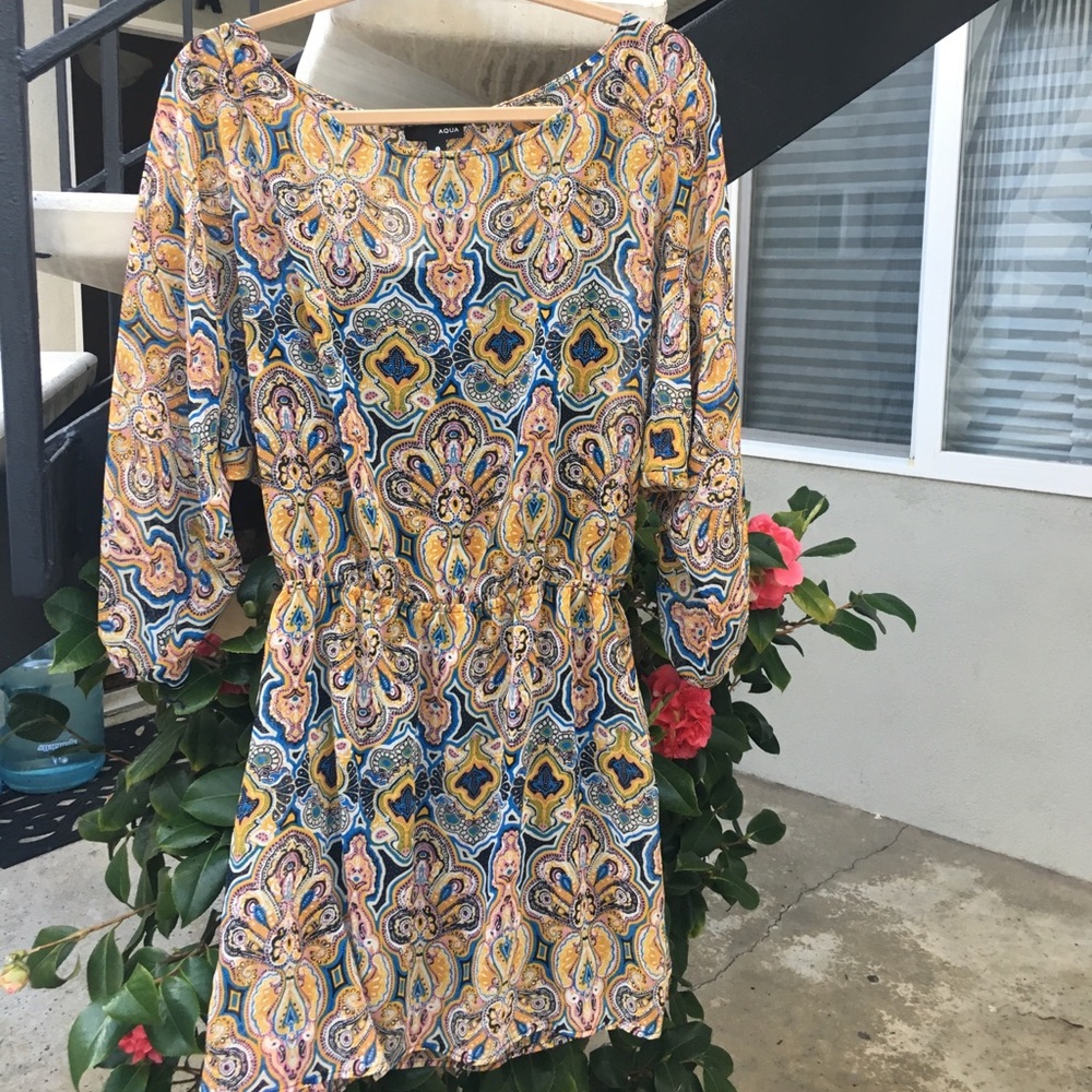 Aqua mini dress